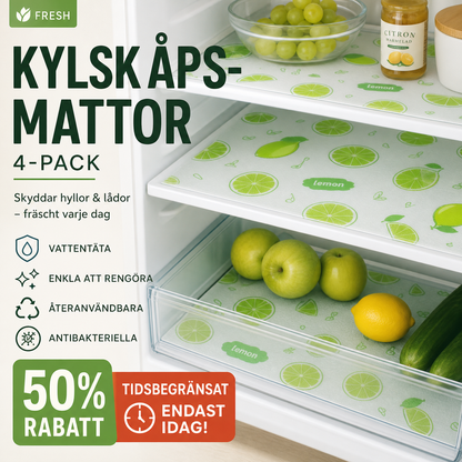 🍋✨ Limefräsch skyddsskydd för kylskåp – fläck- och oljeavvisande