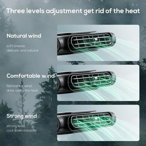 ❄️Sommarens heta rea❄️Dual Turbo USB bilstolsfläkt - bakre kuddfläkt med hög vindstyrka
