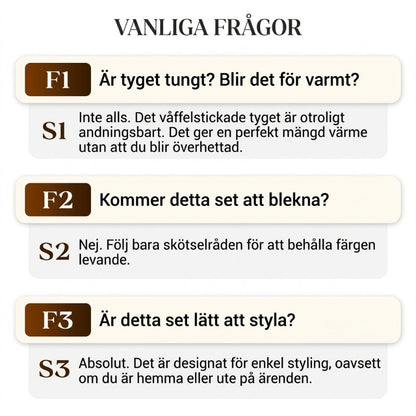 ⏰ Endast nu 49% rabatt!🔥Herrset i Vaffelstickning – Collegetröja & Raka Byxor