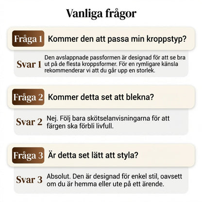 Avslappnat set med topp och byxor med dragsko för dam