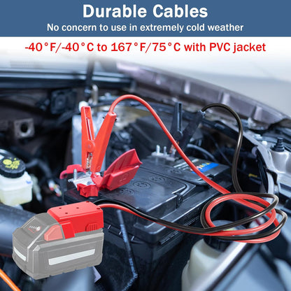 🚗Verktyg HOT-rea 54 % RABATT🔥6FT 12AWG startkablar för bilbatterier med adapter