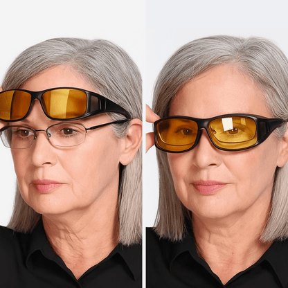 Mörkerseende körglasögon, antireflexbehandlade, polariserade