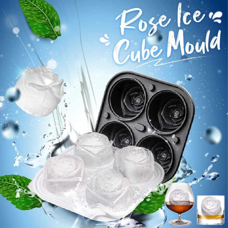 2-pack 3D-isformar i form av rosor