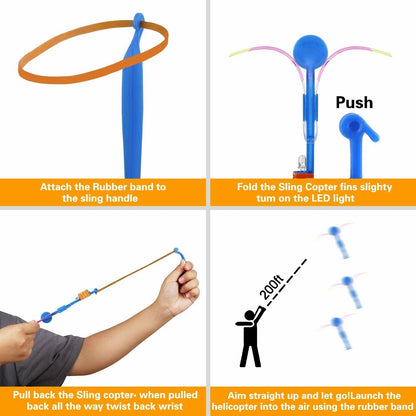 📢📢50% RABATT & I Lager⏰💓LED Helikopterskjutare😍💓