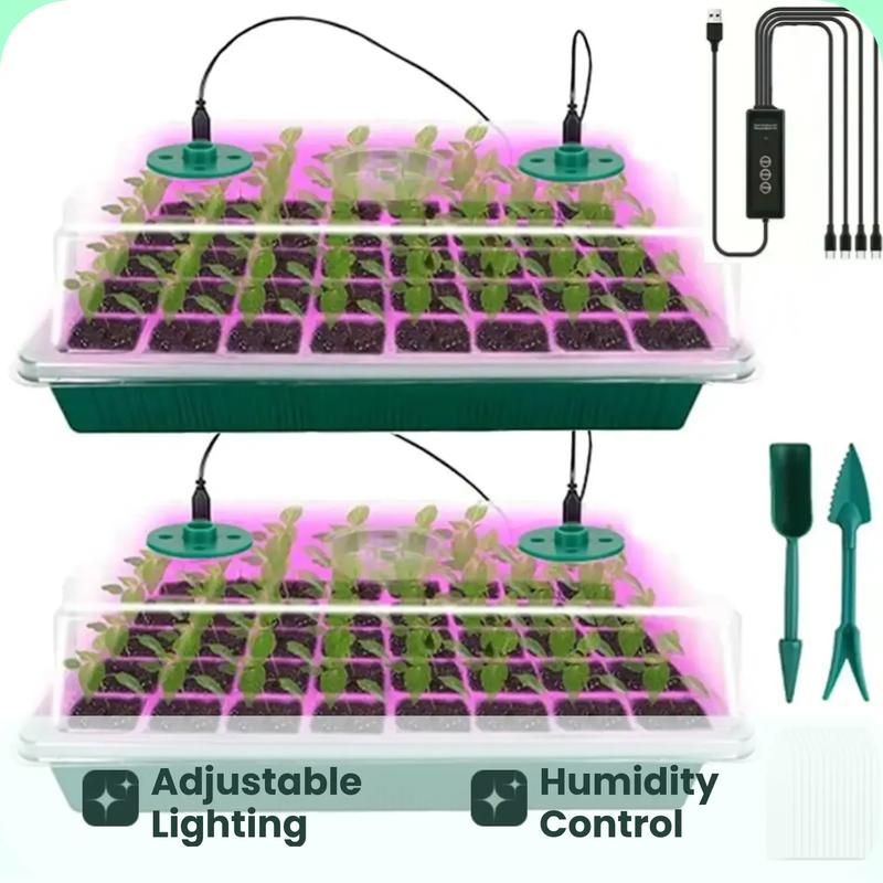 💎60% RABATT! 💎 Groningsbrickor med odlingsljus – Fuktighetskontroll, transparent och fullspektrumljus 🌱💡
