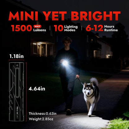 🔦 50% RABATT 🧲 | Magnetisk Multifunktions-LED-lampa – 1500 Lumen, UV-ljus & Röd Laser