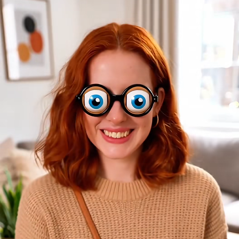 🔥JULREA 50 % RABATT!!🏆Flash Sale💥Roliga glasögon med blinkande ögonmekanism🥸