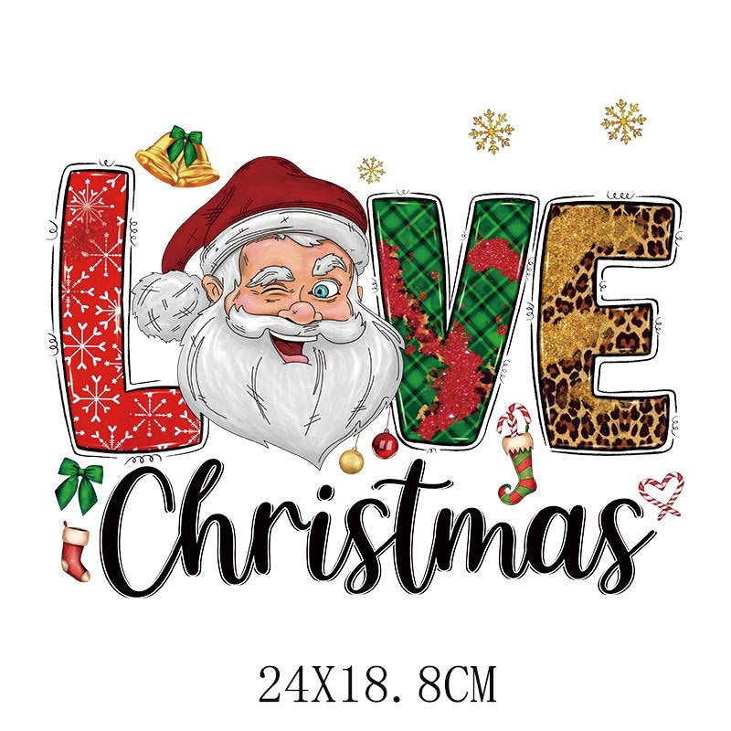 🎄 15 DELAR Julens Mysterie DTF-Transferpaket för Festliga DIY-kreationer