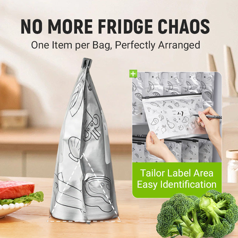 🍗Återanvändbara förslutningsbara förvaringspåsar i aluminiumfolie🥦
