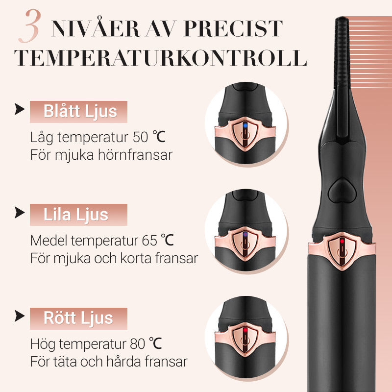 👁️✨ Uppvärmd Ögonfransböjare – Naturligt Böjda Fransar med Långvarig Form