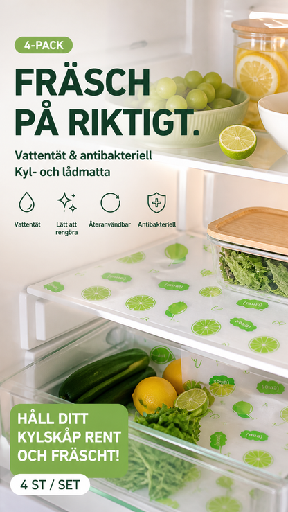 🍋✨ Limefräsch skyddsskydd för kylskåp – fläck- och oljeavvisande