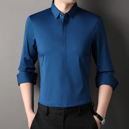 🔥2025 HOT SALE🔥Men's Wrinkle-Free Stretch Dress Shirt✈️Free frakt när du köper 2✈️