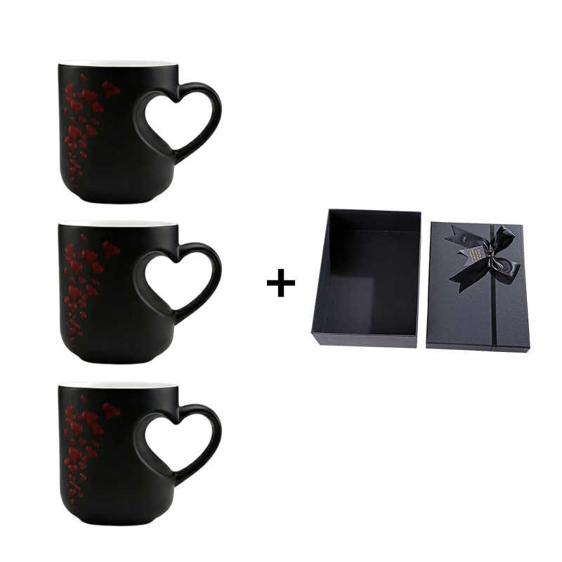 📢📢Alla hjärtans dag gåvor⏰ Färgskiftande keramikmugg med hjärtformat handtag till 💝✨