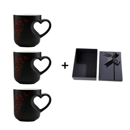 📢📢Alla hjärtans dag gåvor⏰ Färgskiftande keramikmugg med hjärtformat handtag till 💝✨
