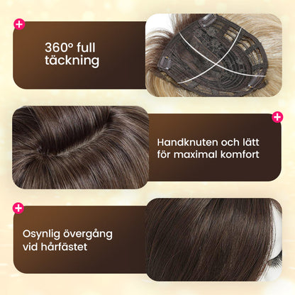 💇‍♀️✨ 50% RABATT! | Topper Med Lugg – Lager-på-lager Hårförlängning för Tunt Hår, Volym & Naturlig Look!
