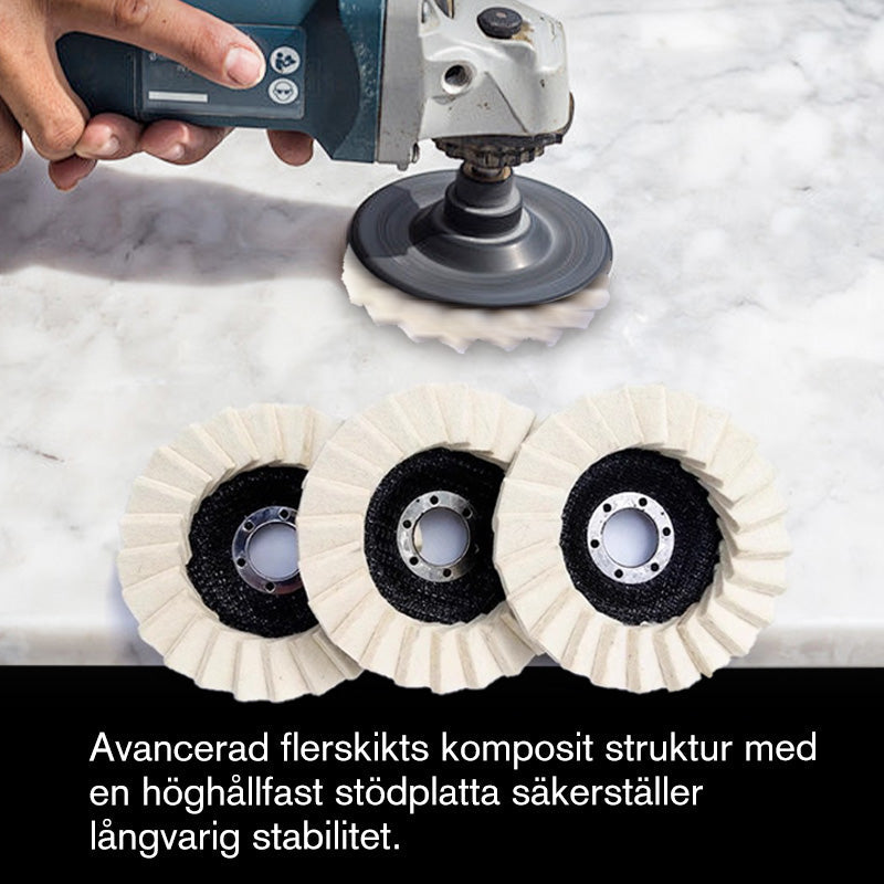 🔥Köp 1 få 1 gratis🔥Polerskiva med flik av ullfilt