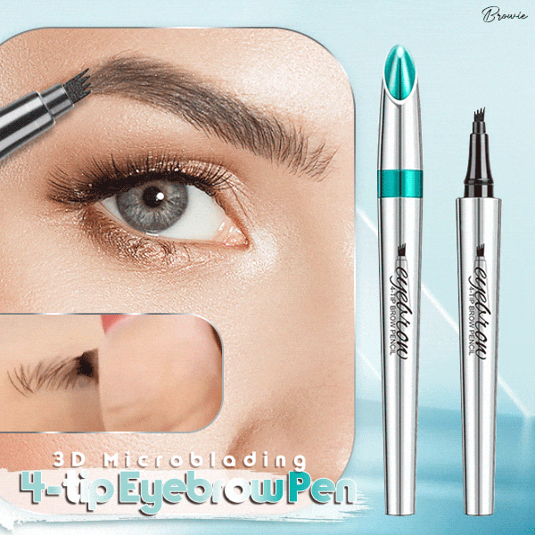 🌸3D Vattentät Microblading Ögonbrynspenna 4 Gaffelspets Tatueringspenna (🔥köp 1 få 1 gratis)