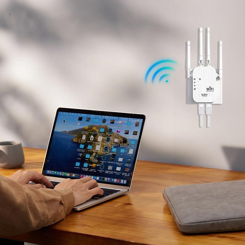 🎁Sista dagen-kampanj 49 % 🔥WiFi-förstärkare 2025,1200 Mbps dual band (5 GHz/2,4 GHz) signalförstärkare, täcker 930 m² och 50 enheter, repeater med Ethernet-port för hemmet, presenter