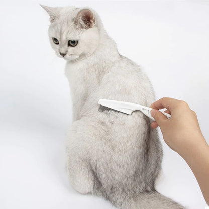 🐾 Köp 1 få 1 GRATIS! 🛁 Multifunktionell Husdjurskam – Borttagning av Tårfläckar & Loppor med Fina Stålnålar ✨