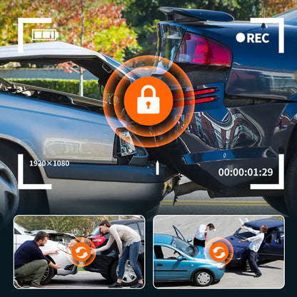 🎉Tillfälligt erbjudande⌛️Förarens säkerhet - 4-kanalig FHD dashcam med ultravid vinkel