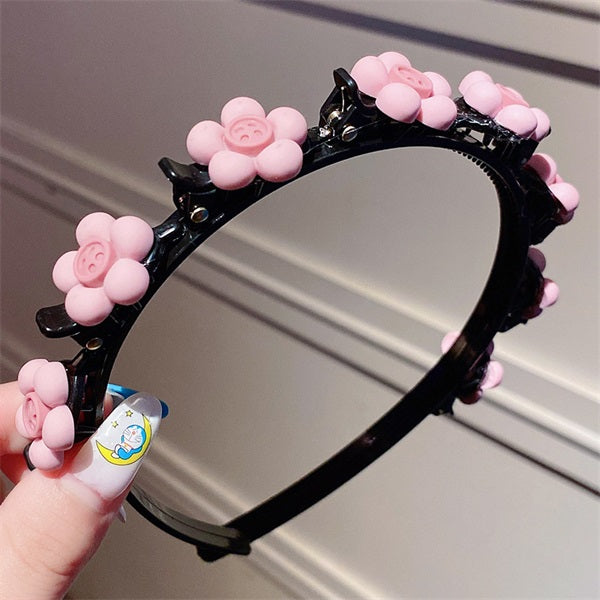 🎀 50% RABATT✨Söta flätade hårnål, fin dekoration för flickor