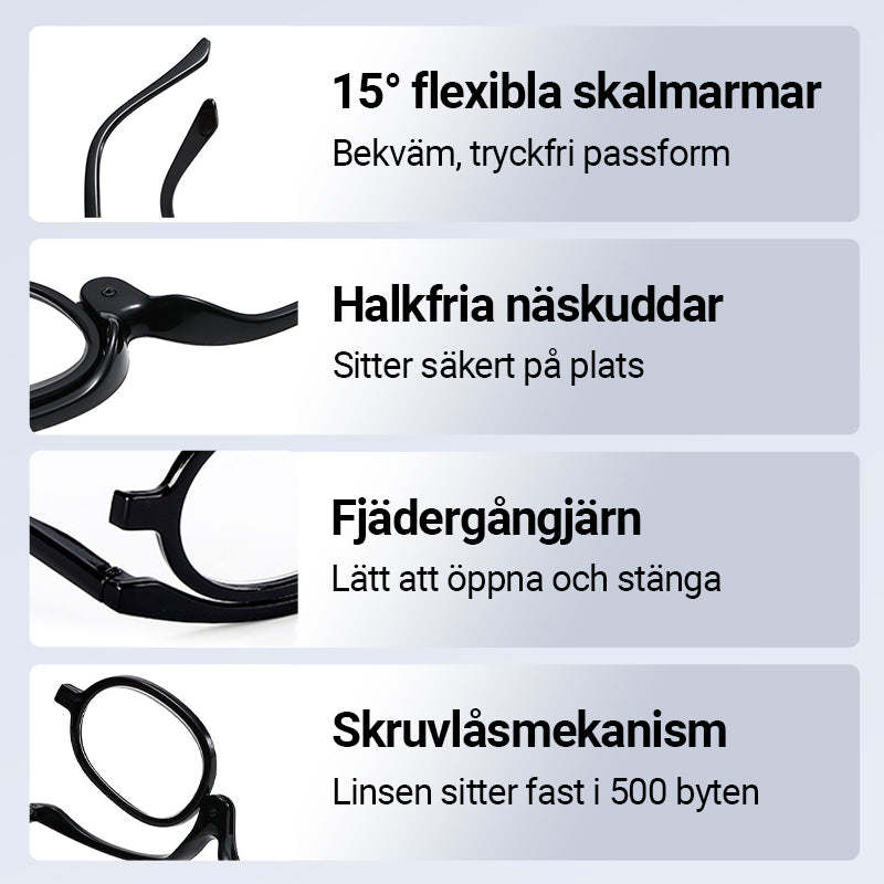 🔥💕Roterande sminkglasögon🧐