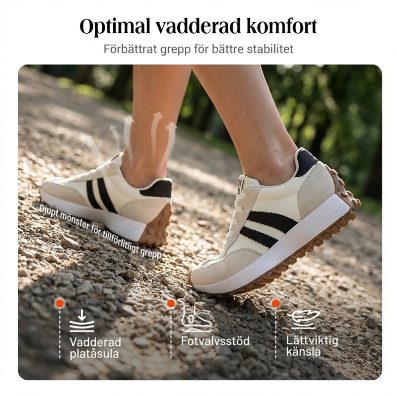 👟💥 63% RABATT! | Låga Casualskor för Damer – 4cm Plattform, Retrodesign & Halksäker!