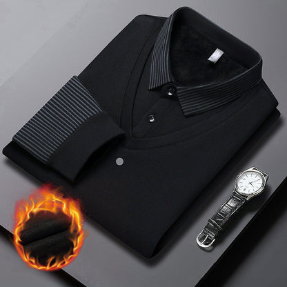 ⏰ Endast nu 49% rabatt!💕 Lapel faux tvådelad stickad skjorta herr
