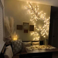 🌿 50% RABATT! 💡 LED-ljusslinga i rankdesign – 144 LEDs, 2,3 m, dimbar & IP55 – Perfekt för trädgård, balkong, rum & fester ✨