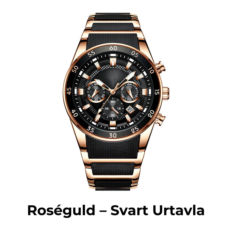 ⌚ Vattentät Multifunktionell Kvartsklocka för Män 🌊