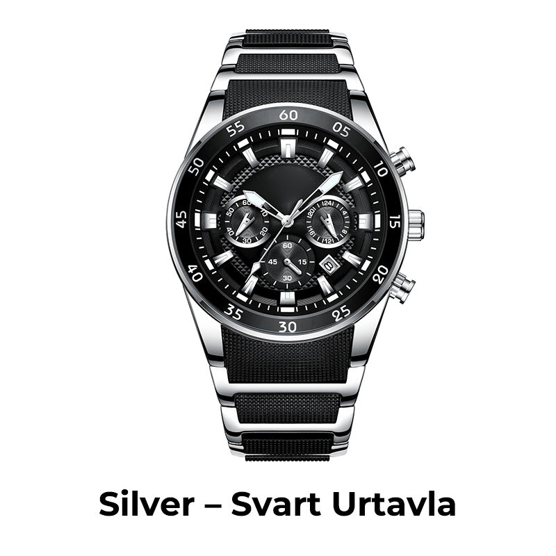 ⌚ Vattentät Multifunktionell Kvartsklocka för Män 🌊