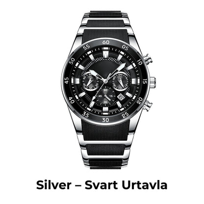 ⌚ Vattentät Multifunktionell Kvartsklocka för Män 🌊