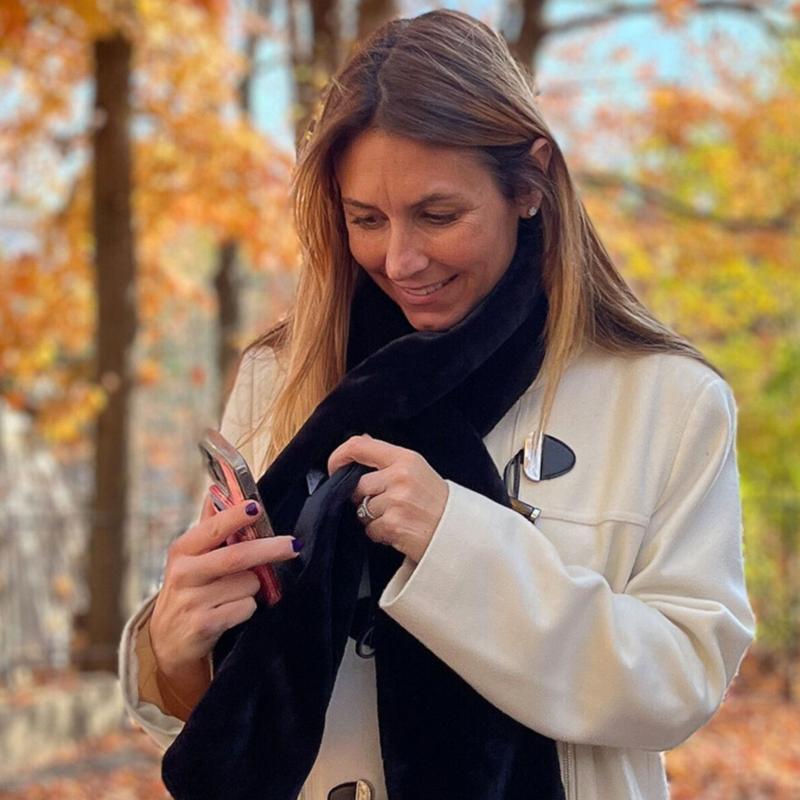 🧣 Halsduk utan stängning med ficka med dragkedja från Sprigs