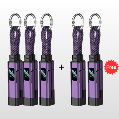 ⚡ 50% RABATT 💎 Multifunktionell 4-i-1 laddningskabel med nyckelring 🔑 liten, smart & extremt praktisk ✨