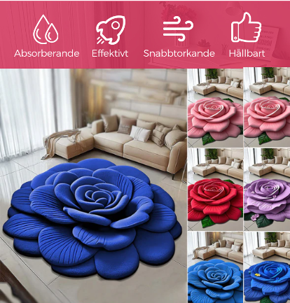 🔥🔥2026 Super Pop🔥Blommig Plysch och Diatomit Golvmatta