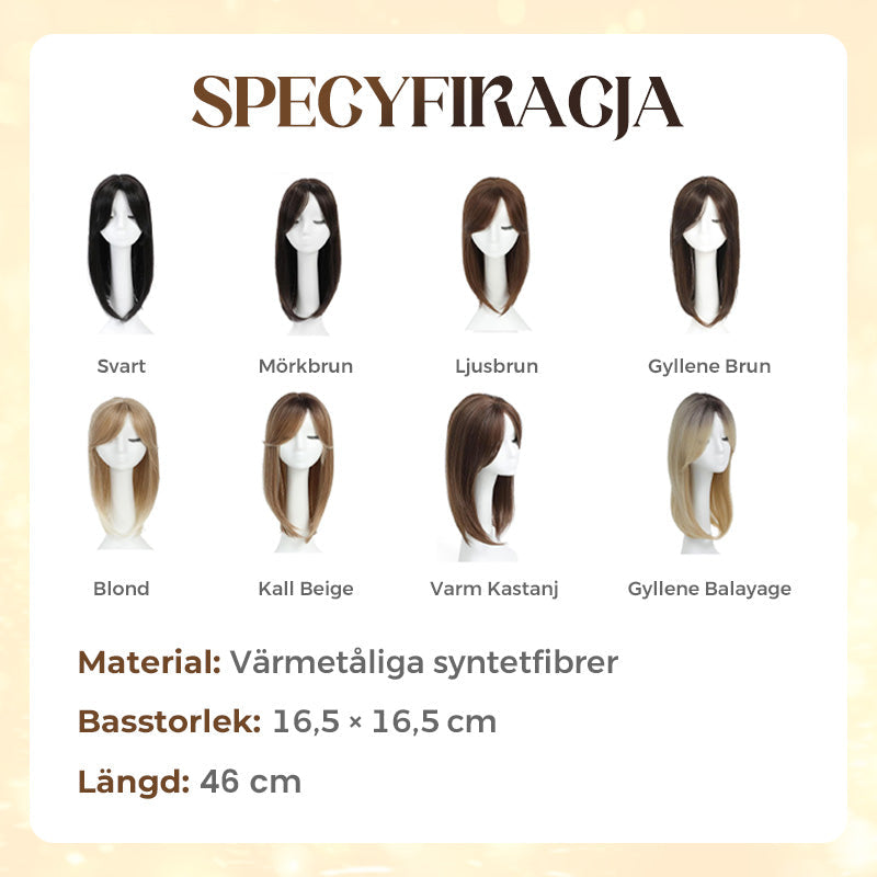 💇‍♀️✨ 50% RABATT! | Topper Med Lugg – Lager-på-lager Hårförlängning för Tunt Hår, Volym & Naturlig Look!