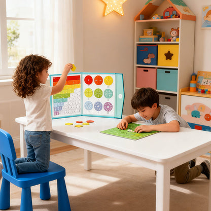 🧩 50% RABATT! 🧲 Montessori Fraktionspussel – Magnetiska Delar, Pedagogiskt & Utvecklar Matematikförståelse ✨