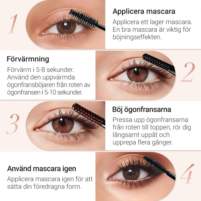 👁️✨ Uppvärmd Ögonfransböjare – Naturligt Böjda Fransar med Långvarig Form