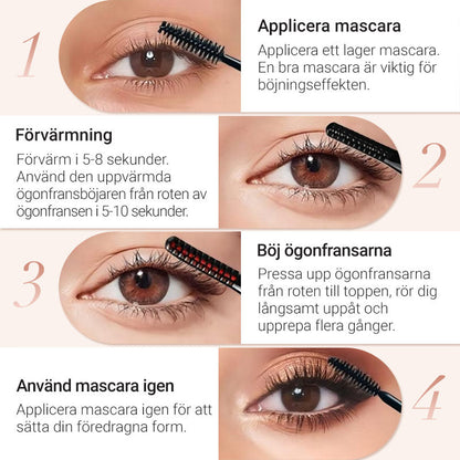 👁️✨ Uppvärmd Ögonfransböjare – Naturligt Böjda Fransar med Långvarig Form