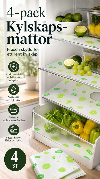 🍋✨ Limefräsch skyddsskydd för kylskåp – fläck- och oljeavvisande