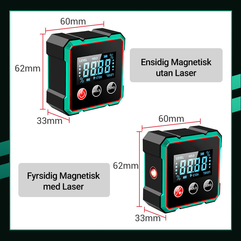 ✨ "Magnetisk Digital Vinkelmätare – 1mm Precision & Elektronisk Laser! 🔍⚙️" ✨