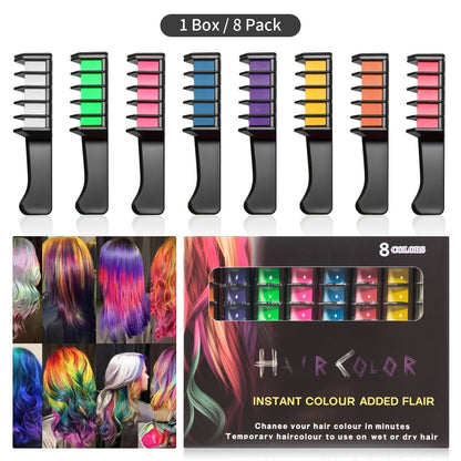 🌈50 % rabatt✨Temporär hårfärgkrita-kam - Kruelhetsfri