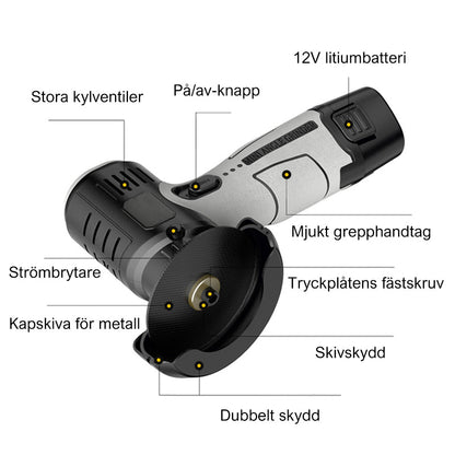 🔥12V mini vinkelslip med kapskiva🔥