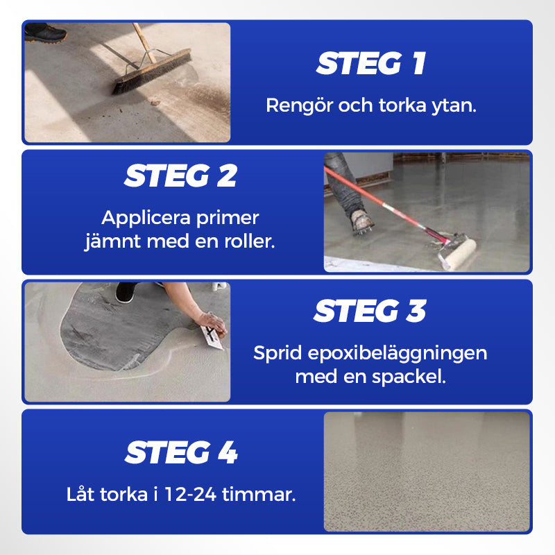 ✨Nykomling✨Högblank epoxigolvbeläggning med marmoreffekt