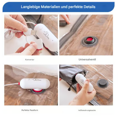 🔥USB Elektrisk Vakuumkompressionspåse - Spara utrymme och resa lätt!