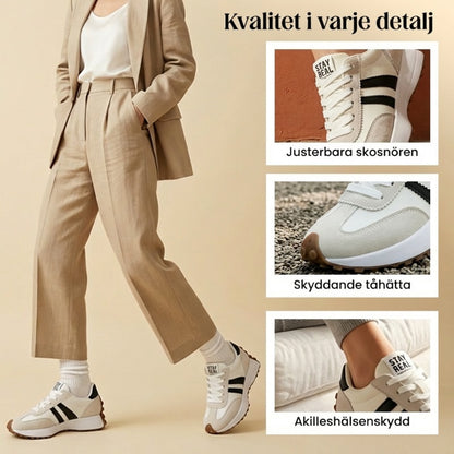 👟💥 63% RABATT! | Låga Casualskor för Damer – 4cm Plattform, Retrodesign & Halksäker!