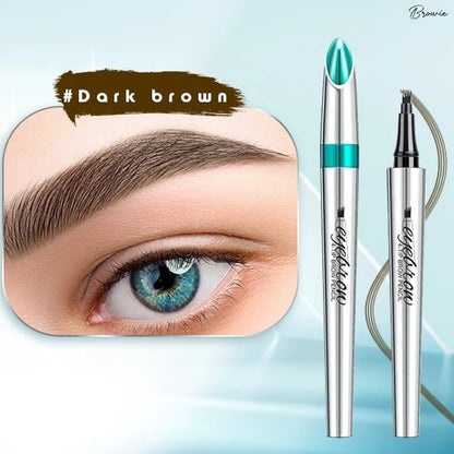 🌸3D Vattentät Microblading Ögonbrynspenna 4 Gaffelspets Tatueringspenna (🔥köp 1 få 1 gratis)