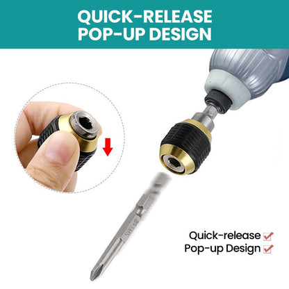 🛠️ BEGRÄNSAD TID 50% RABATT! ✨ Självlåsande Hex-handtag Bits – Pop-Up, Snabbfrigjöring, Hållbar ⚙️
