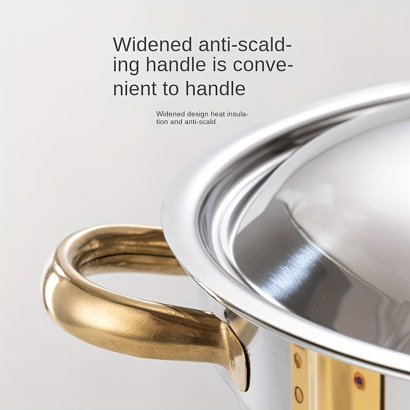 Varmfack i rostfritt stål, 5 liter med bränsleställ, matvärmare i guld för fester