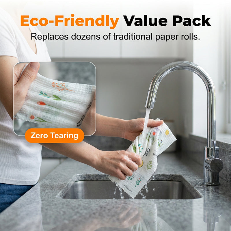 🧼 50 % RABATT NU! ✨ Engångsduk – passar alla ytor och lämnar inga repor – luddfri, absorberande och perfekt för glas, skärmar eller köket – släng efter användning 🗑️
